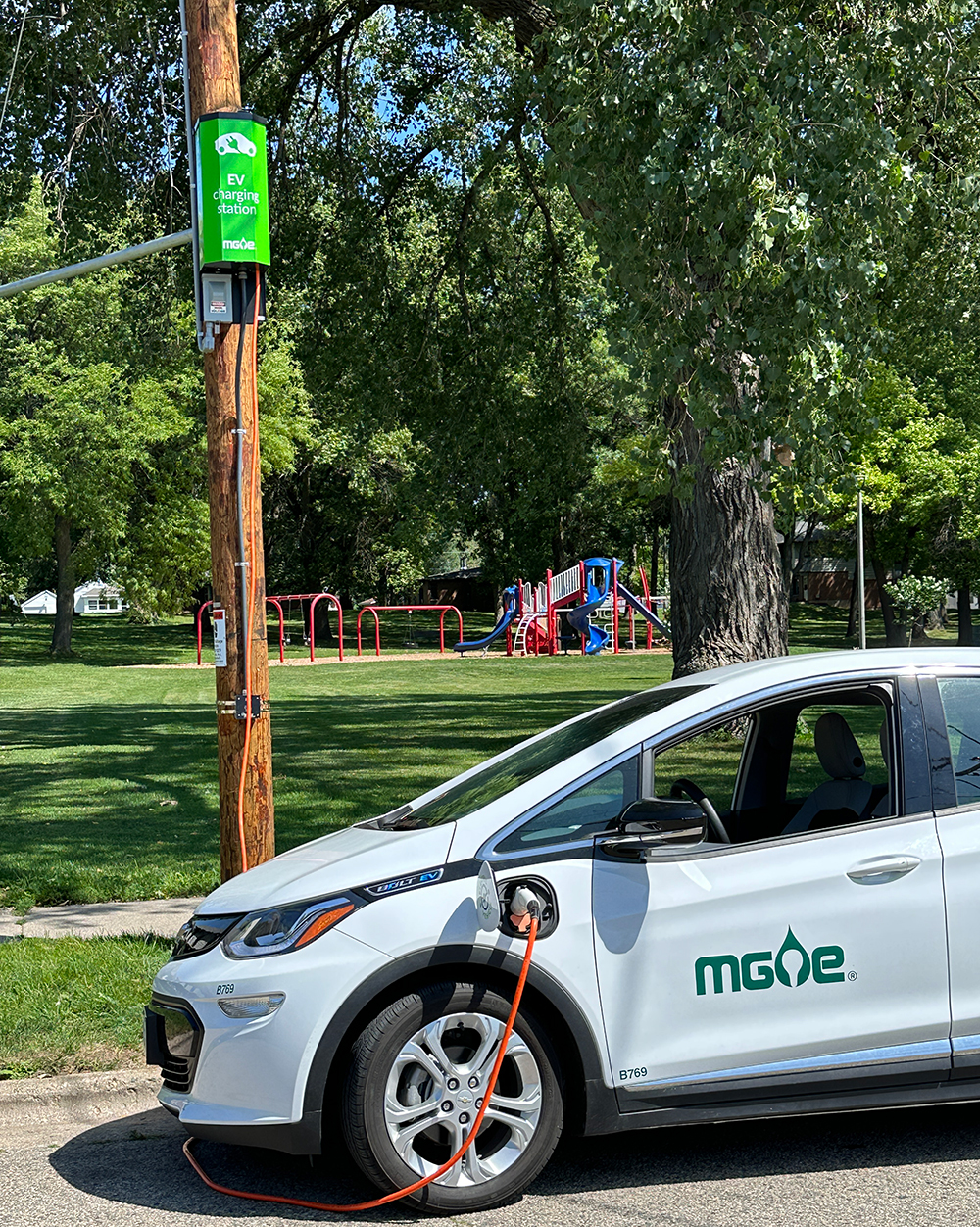 MGE 2050 Pole Mounted EV Charging Station Now Available to Drivers